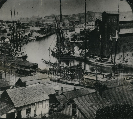 1962 View from Franklin St foot shows flat northward  - Historic Images