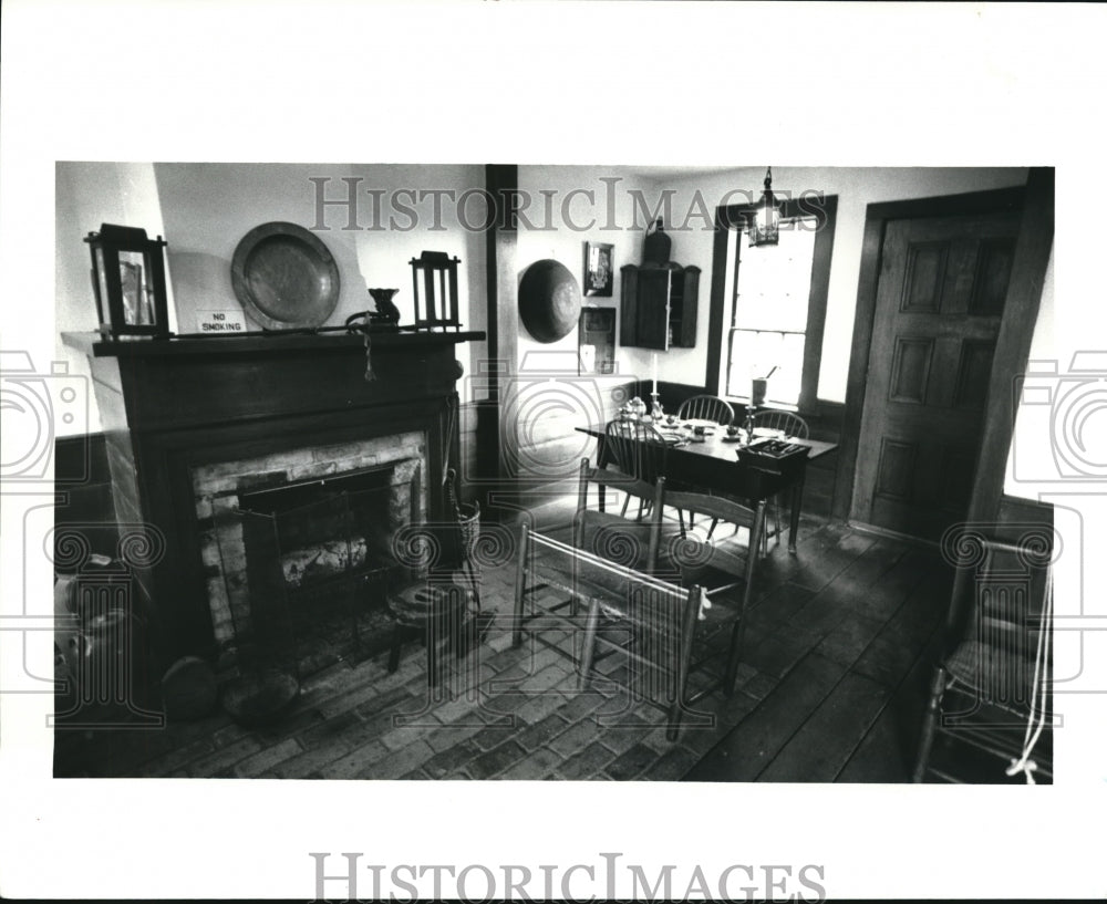 1989 Press Photo The back of the Pump room of the Dunham Tavern and Museum - Historic Images