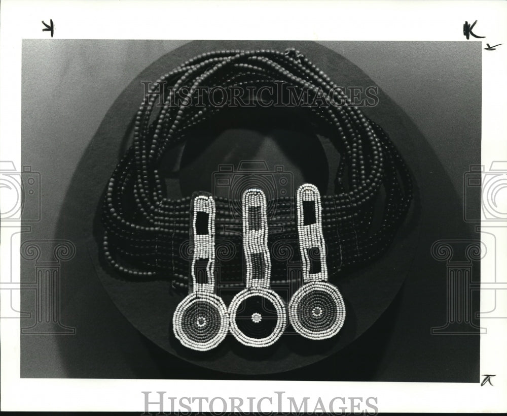 1985 Press Photo Cleveland Museum of Natural History Tribal Art - Historic Images