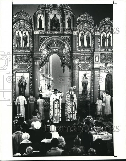 1988 Press Photo Christmas Service at St. Vladimir's Orthodox Church - Historic Images