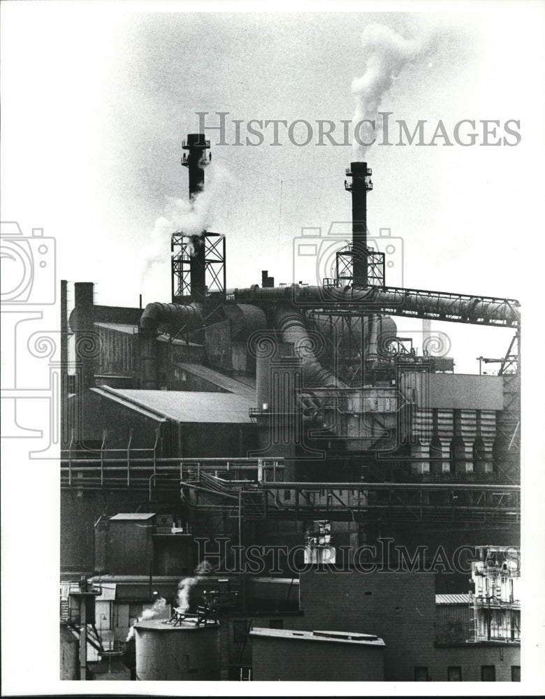 1989 Press Photo LTV Steel, Basic Oxygen Furnace, 3283 Broadway - Historic Images