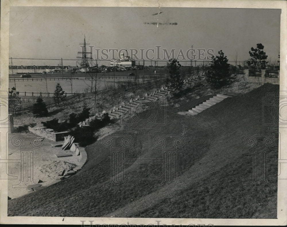 1938 Press Photo The Kirtland Park at the foot of E 40th and Lake Erie - Historic Images