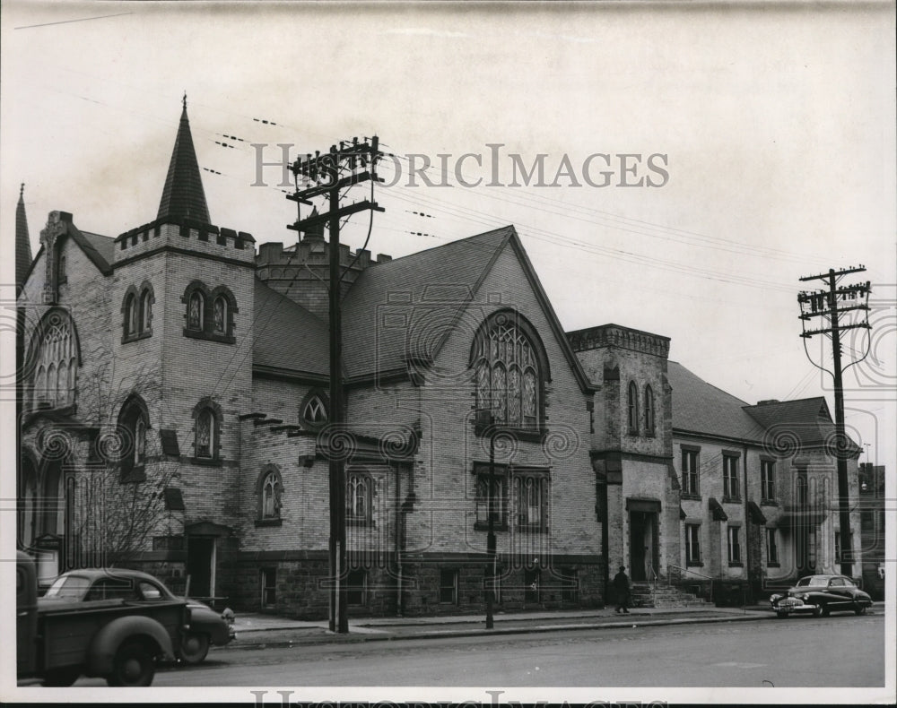 1954 Press Photo St Paul&#39;s Methodist Zion Church at E. 55th &amp; Quincy - cva89109 - Historic Images