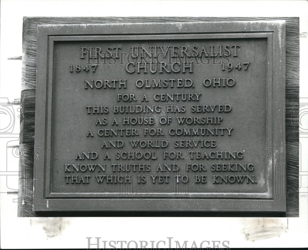 1989 Press Photo Unitarian Church, Porter Rd. - Historic Images