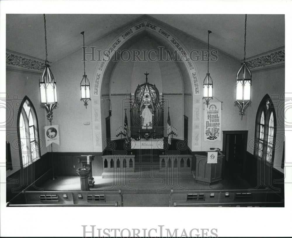 1989 Press Photo The Evangelical Lutheran Church in Rockside and Dunham Road - Historic Images