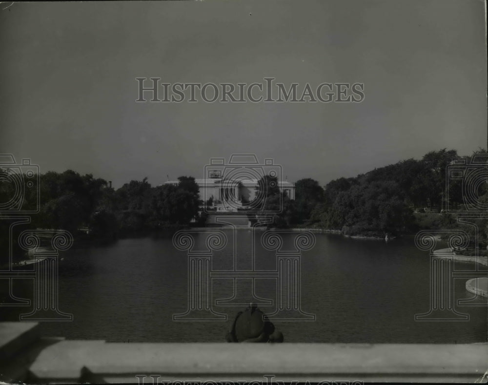 1940 Press Photo Wade Park Lagoon of Cleveland Museum of Art - cva89487 - Historic Images