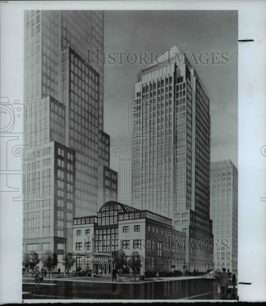 1989 Press Photo The Cleveland Marriott at Society Center - Historic Images