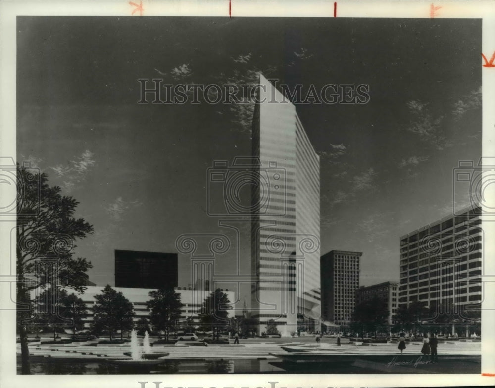 1980 Press Photo The One Cleveland Center building - Historic Images