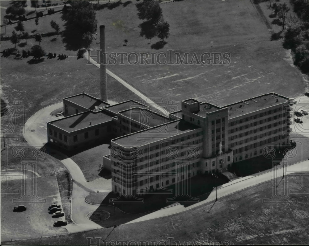 1954 Press Photo Marymount Hospital on 400-bed institution project - cva90430 - Historic Images