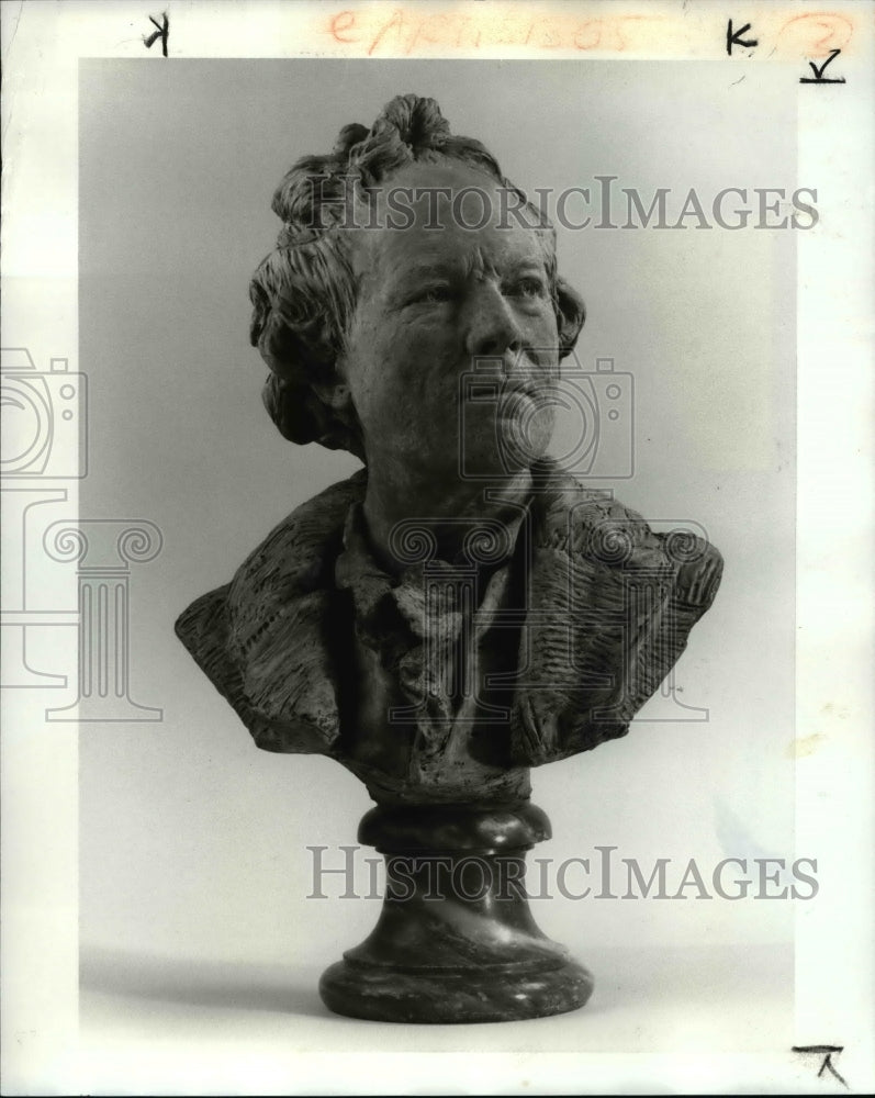 1989 Press Photo Bust of Christopher Willibald von Gluck, Jean-Antoine Houdon - Historic Images