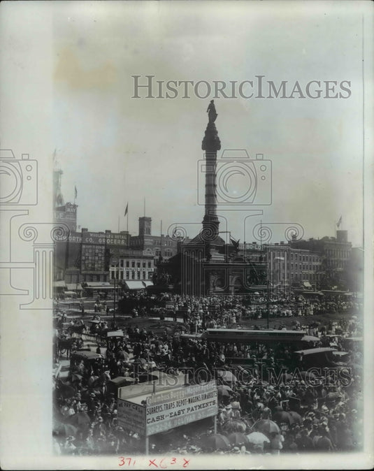 1963 Public Square and the Monument on July 4, 1894, Dedication Day - Historic Images