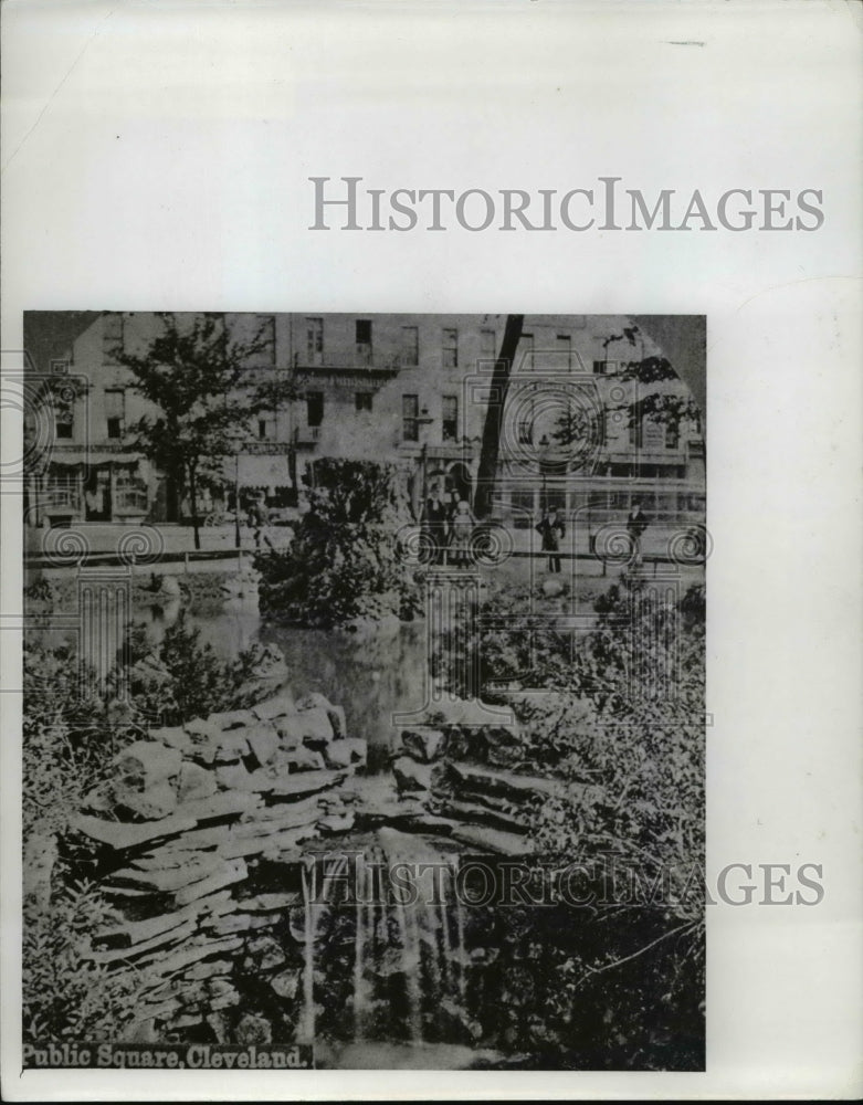 1957 Press Photo The Fountain in Public Square Cleveland - cva90818 - Historic Images