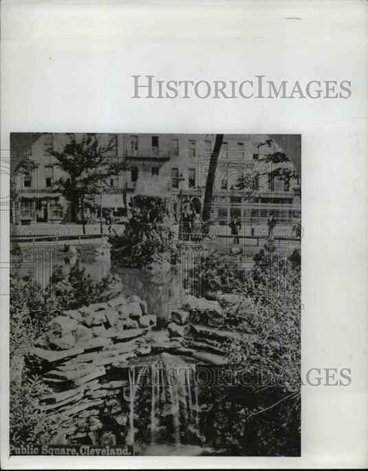 1957 Press Photo The Fountain in Public Square Cleveland - cva90818 - Historic Images