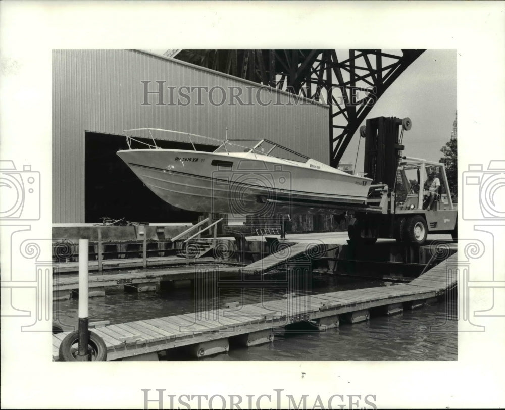 1984 Press Photo Sycamore Slip Marina in the flats - Historic Images