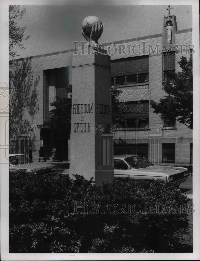 1968 Press Photo Veterans Memorial at Treemont &amp; Kenilworth Ave. S.W. - Historic Images