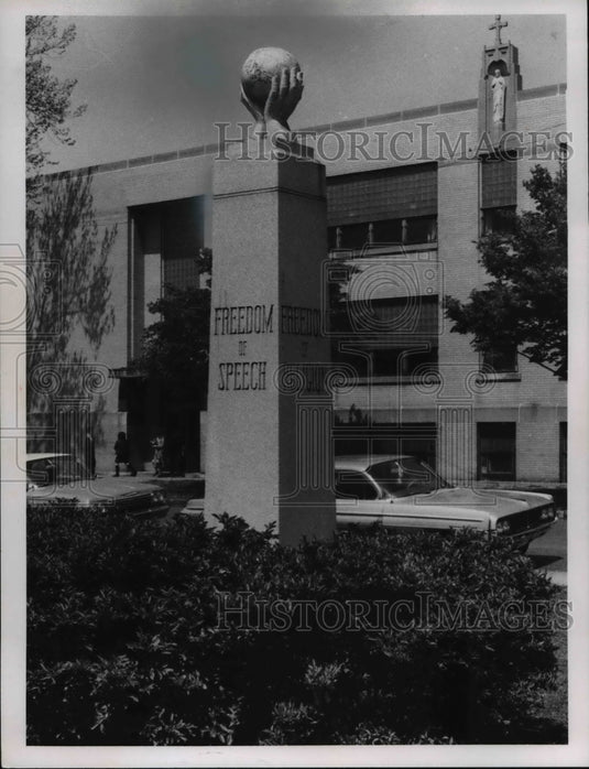 1968 Press Photo Veterans Memorial at Treemont & Kenilworth Ave. S.W. - Historic Images