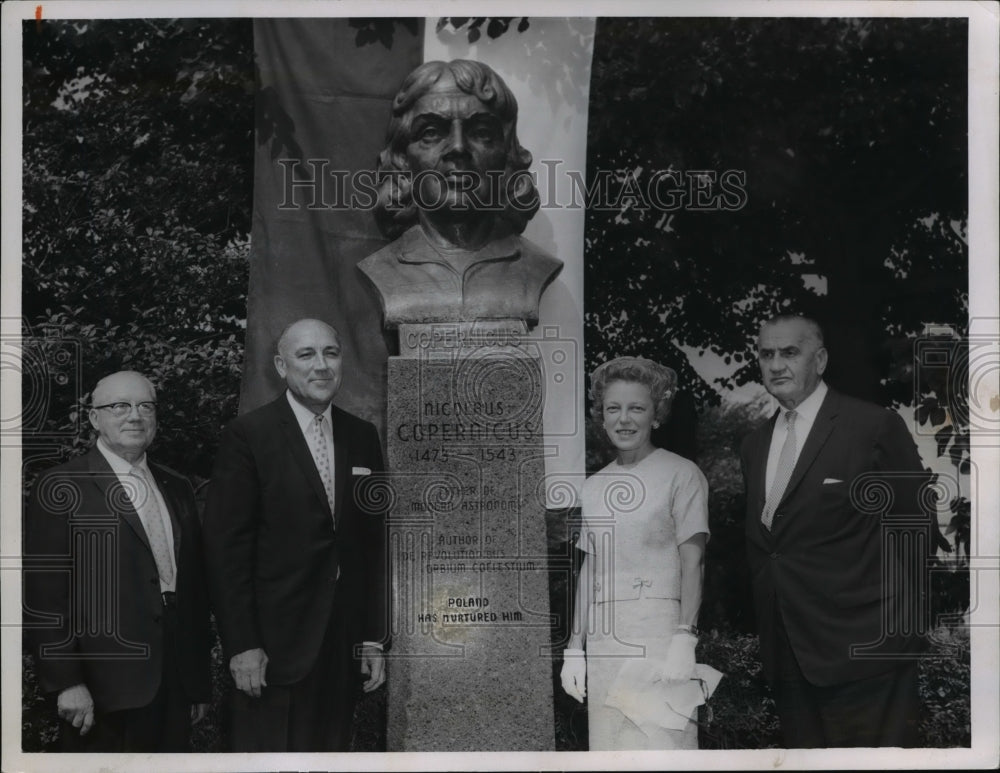 1961, Bust of Nicolaus Capernicus at Rockefeller Park Cultural Garden - Historic Images