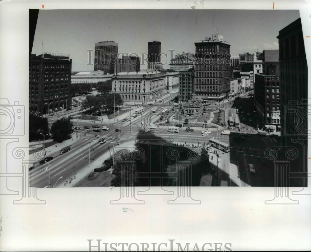 1976 Press Photo Sheraton Cleveland looking east - cva91806 - Historic Images