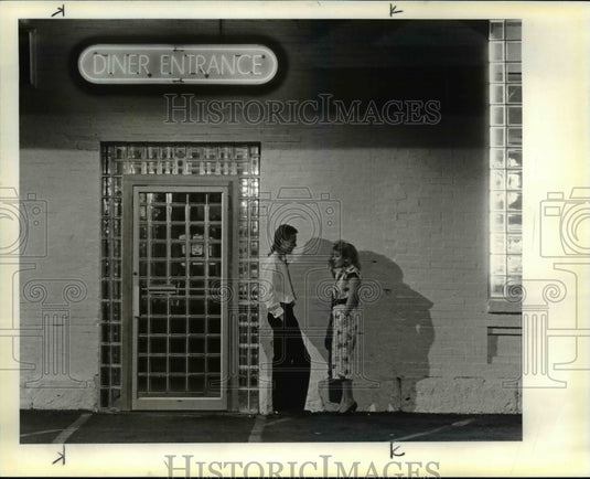 1986 Press Photo Shorty's in the Flats Front Door of  Restaurant - Historic Images