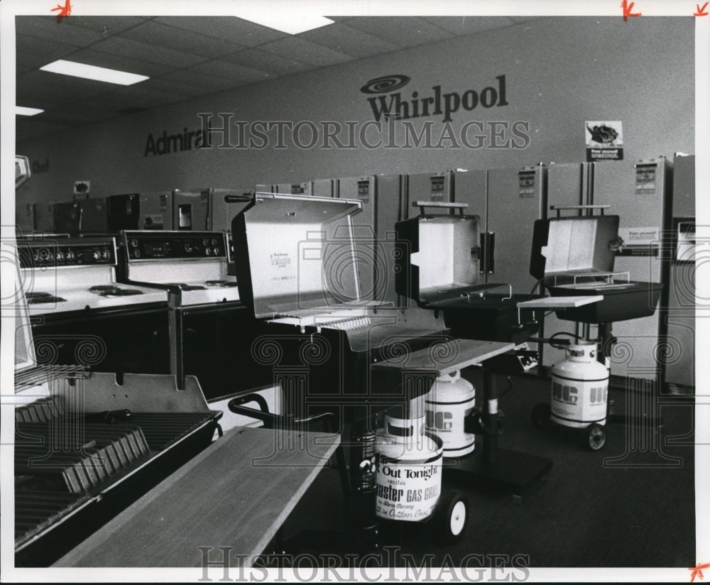 1981 Press Photo Gas Girills at Home Centers - Historic Images