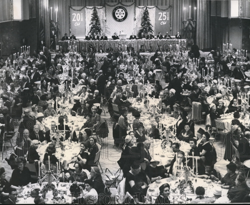 1967 May Co. quarter Century club Christmas Party at Hotel Sheraton - Historic Images