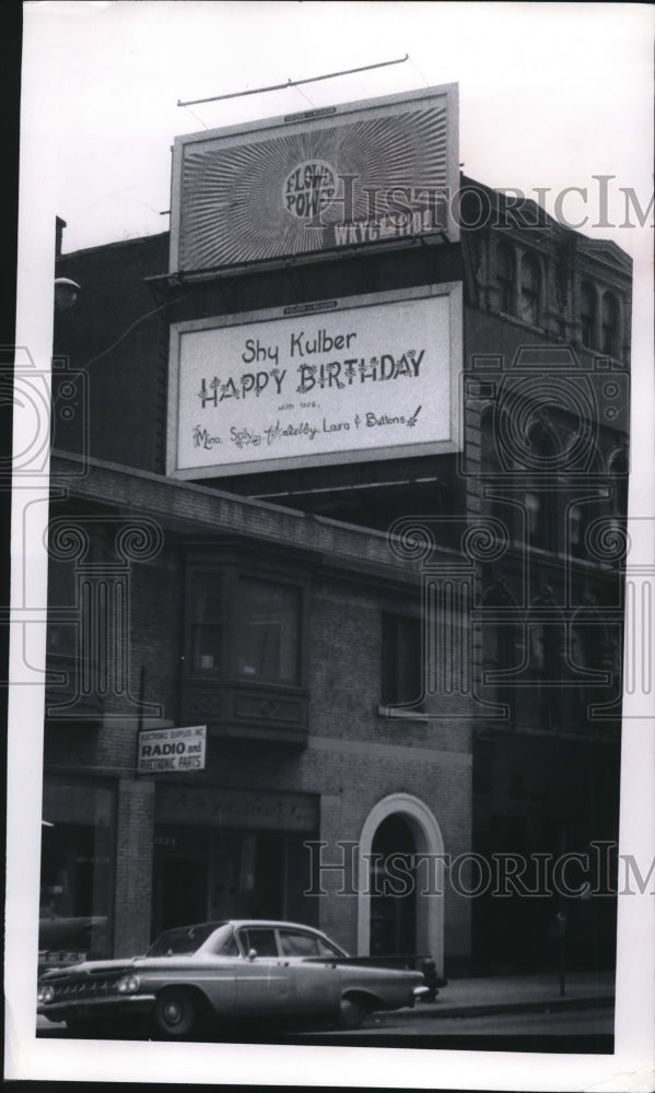 1967 The Billboard Birthday Greeting in 1224 Prospect Avenue S.E. - Historic Images