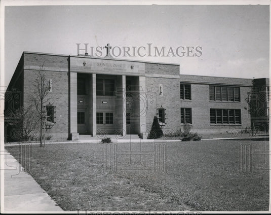 1951 Press Photo The St. Louis High School at Taylor & Hollister Road - Historic Images