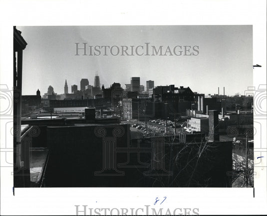 1990 Press Photo 3657 Prospect Ave.Bulkley House from 3rd floor apartment N.W. - Historic Images