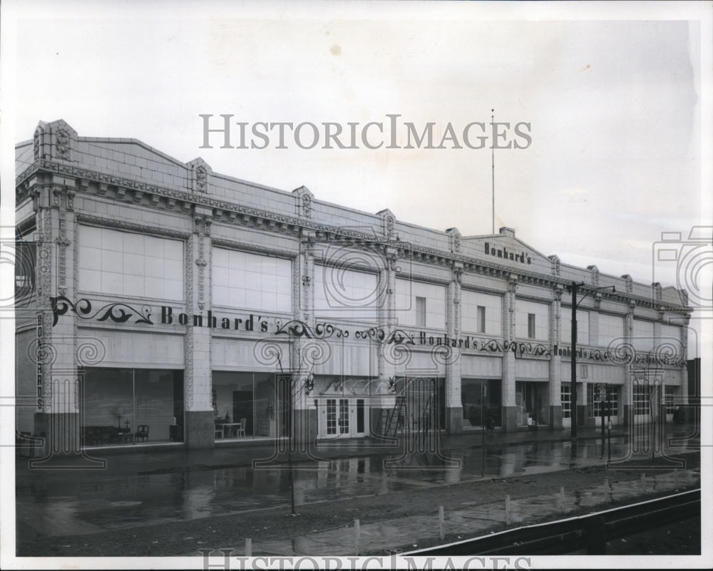 1961 Press Photo Exterior of Bonhard Furn Co. at 1938 E. 21th street - cva93357 - Historic Images