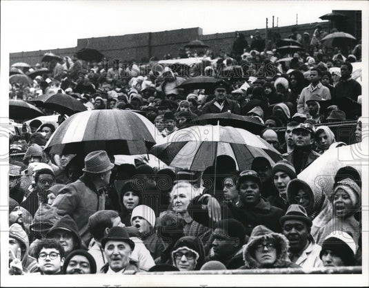 1968 Press Photo Football Fans during Browns VS Giants Game - cva93602 - Historic Images