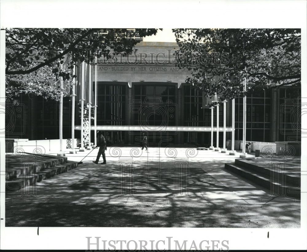 1987 Press Photo General View of the Newly Remodeled Cleveland Convention Center - Historic Images