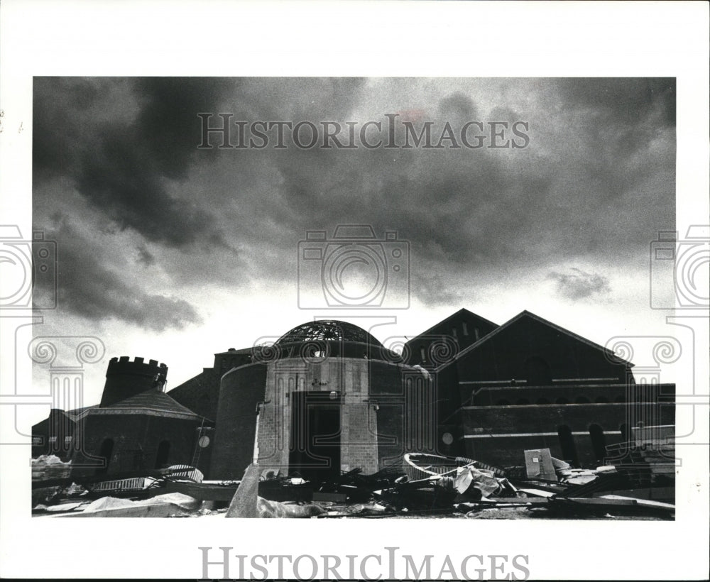 1983 Press Photo General View of the Cleveland Playhouse under construction - Historic Images