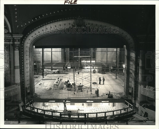1984 Press Photo General View of the State Theater under construction - Historic Images