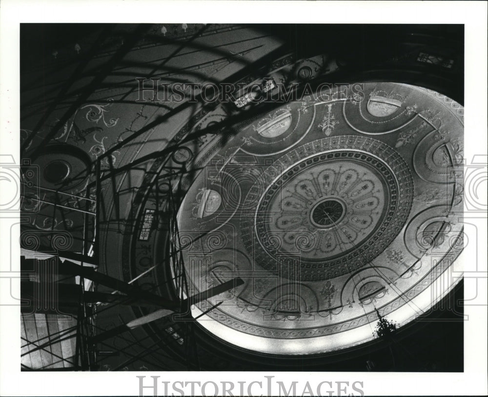 1984 Press Photo Interior View of the State Theater under construction - Historic Images