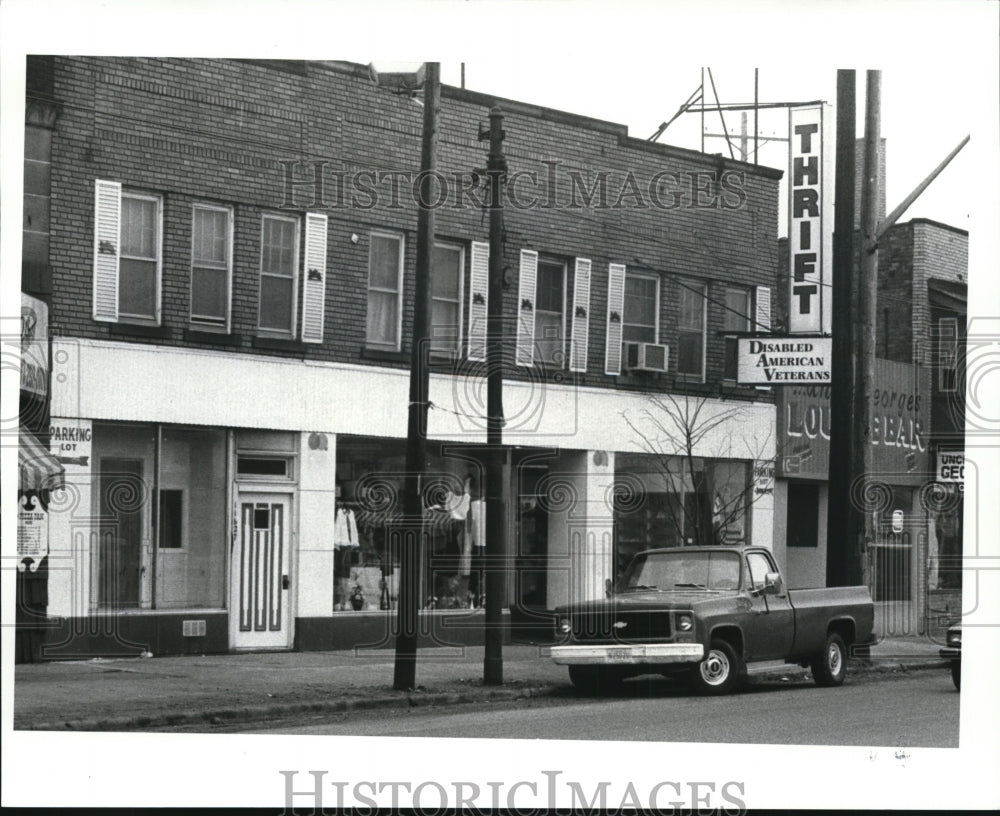 1986 Press Photo Old Tivoli Theater location at W-116th and Lorain Ave - Historic Images