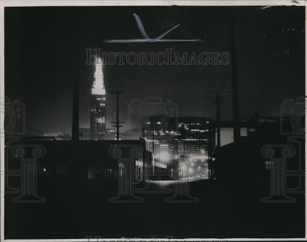 1947 Press Photo Scranton Raod at night. - cva94107 - Historic Images