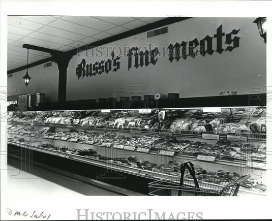 1985 Press Photo Russo's Fine Meats - Historic Images