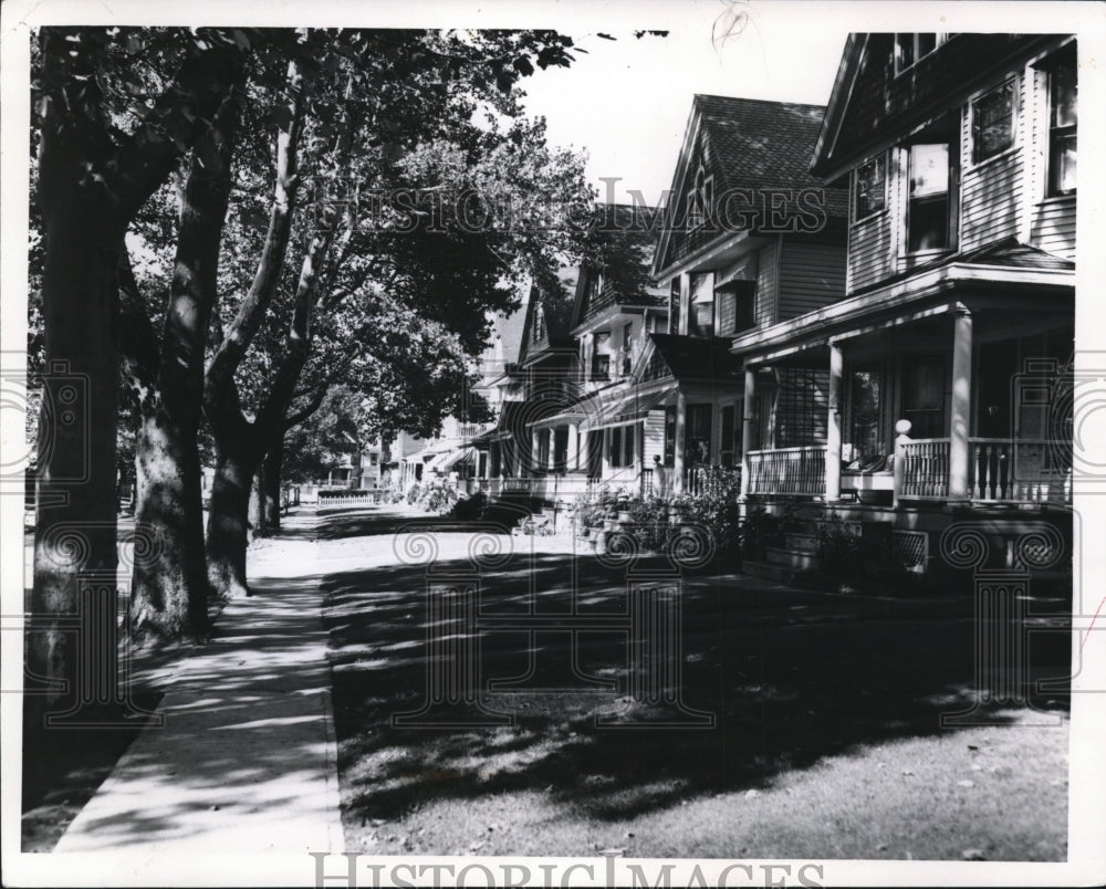 1959 Press Photo Houses from South 84th Street looking North from Superior - Historic Images