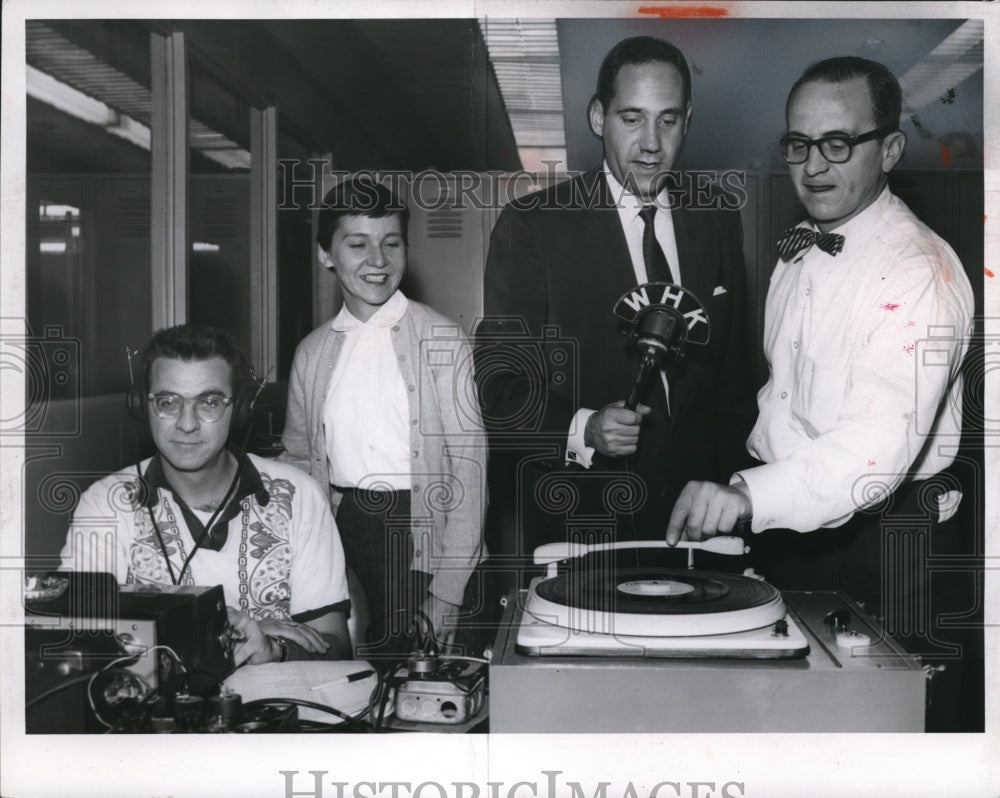 1956 Press Photo Roland Halles, Helen Borsick, Bill Sordont, Bill Silverman - Historic Images