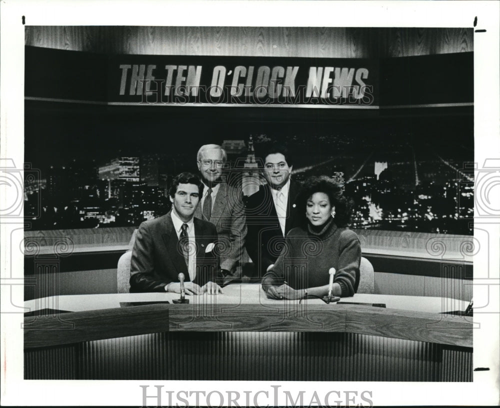 1988 Press Photo ib Shanley, Frank Cariello, Bob Hetherington &amp; Romona Robinson - Historic Images