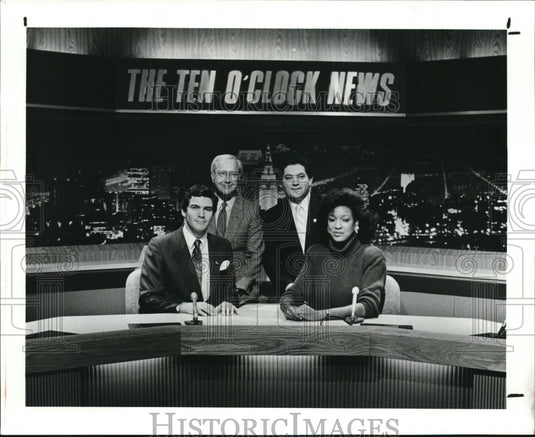 1988 Press Photo ib Shanley, Frank Cariello, Bob Hetherington & Romona Robinson - Historic Images