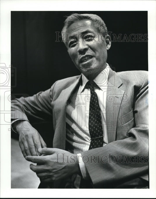1986 Press Photo Han Xu, Chinese ambassador to the United States - Historic Images