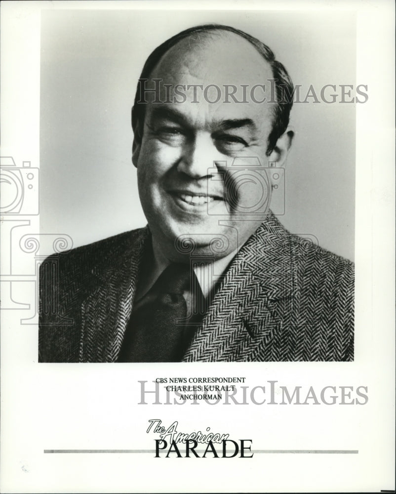 1984 Press Photo Charles Kuralt, CBS News Correspondent, Anchor American Parade - Historic Images