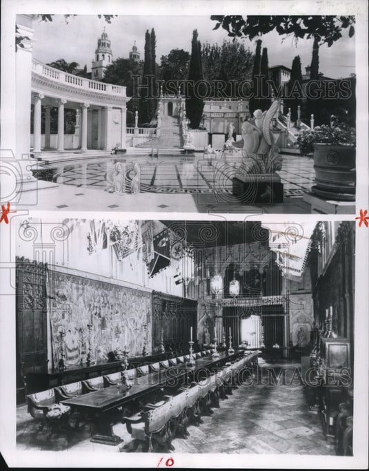 1957 Press Photo Moorish Castle of the Late Publisher William Randolph Hearst. - Historic Images
