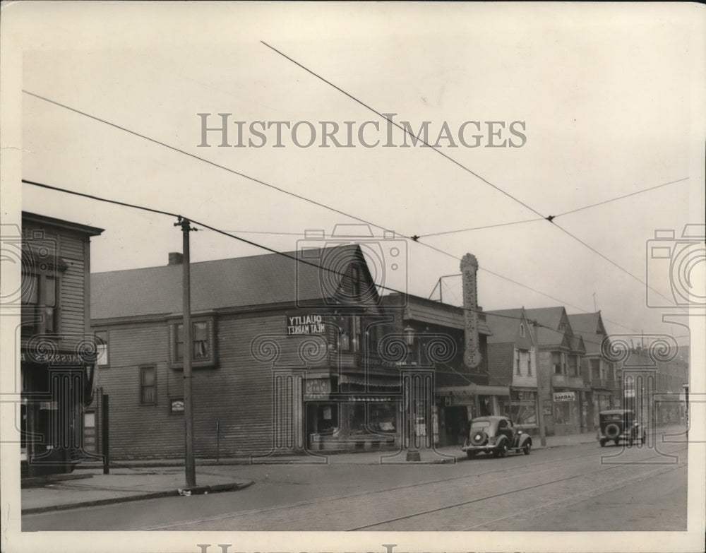 1935 Looking West on Superior Ave from East 84th St  - Historic Images