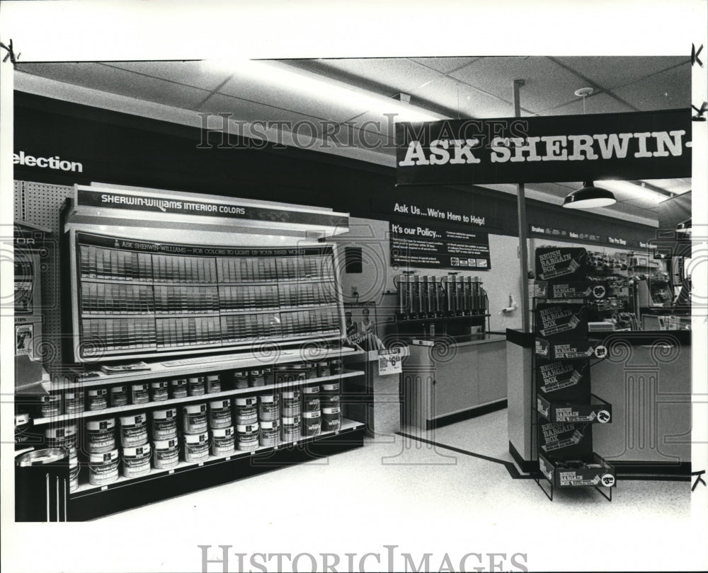 1985 Press Photo Color Chart at Sherwin - William Co. - Historic Images