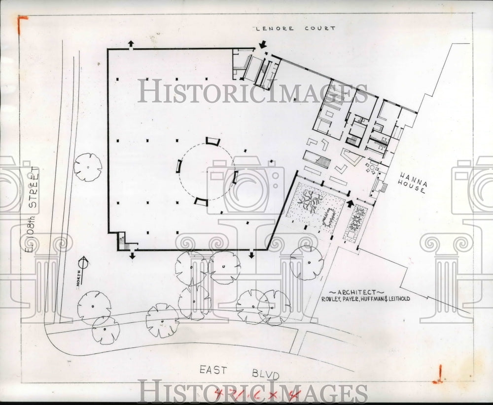 1963 Press Photo Auto Museum&#39;s floor plan by Rowley, Payer, Huffman &amp; Leithold - Historic Images
