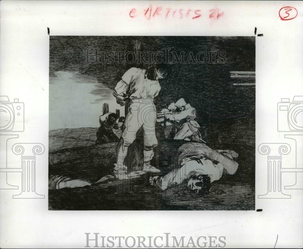 1988 Press Photo The Disasters of War painting by Francisco Goya y Lucientes - Historic Images
