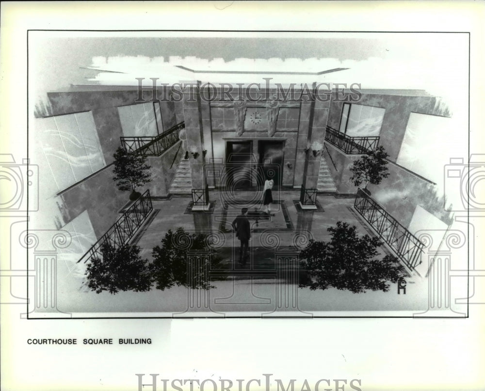 1989 Press Photo Courthouse Square Building - Historic Images