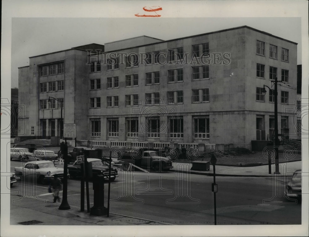 1956 Press Photo New Cuyahoga County Administration Bldg in Lakeside & Ontario - Historic Images